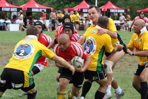 試合で活躍するマニラハポンズの選手ら=マニラハポンズ提供