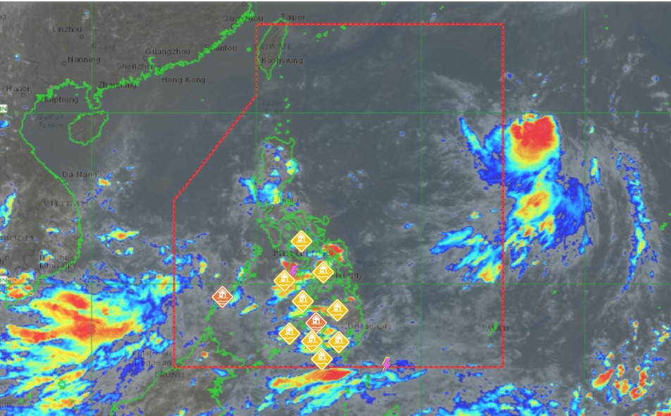 8日の気象画像=比気象庁より