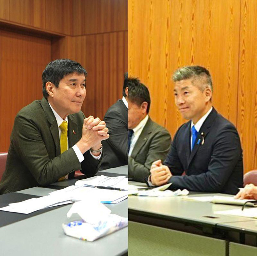 トゥルフォ上院議員(左)と藤井参議議員